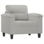 Set Sofas mit Kissen 3 Stück hellgrauer Mikrofaserstoff von , Sofas - Ref: Foro24-3202291, Preis: 855,75 €, Rabatt: %