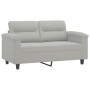 Set Sofas mit Kissen 3 Stück hellgrauer Mikrofaserstoff von , Sofas - Ref: Foro24-3202291, Preis: 855,75 €, Rabatt: %