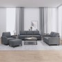 Sofagarnitur mit 4 Stück dunkelgrauen Samtkissen von , Sofas - Ref: Foro24-3201487, Preis: 647,50 €, Rabatt: %