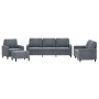Set of sofas with 4 dark gray velvet cushions by , Sofas - Ref: Foro24-3201487, Price: 647,50 €, Discount: %