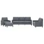 Set of sofas with 4 dark gray velvet cushions by , Sofas - Ref: Foro24-3201487, Price: 672,97 €, Discount: %