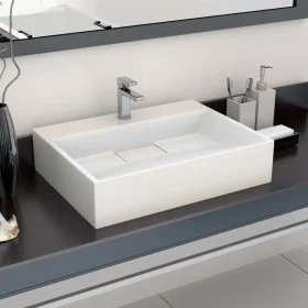 Lavabo 50x38x13 cm resina mineral/mármol blanco de vidaXL, Lavabos - Ref: Foro24-144063, Precio: 125,61 €, Descuento: %