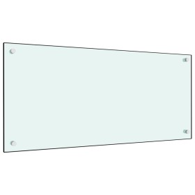 Protección salpicaduras cocina vidrio templado blanco 90x40 cm