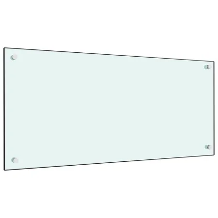 Protección salpicaduras cocina vidrio templado blanco 90x40 cm de vidaXL, Herramientas y utensilios de cocina - Ref: Foro24-2...