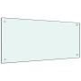 Protección salpicaduras cocina vidrio templado blanco 90x40 cm