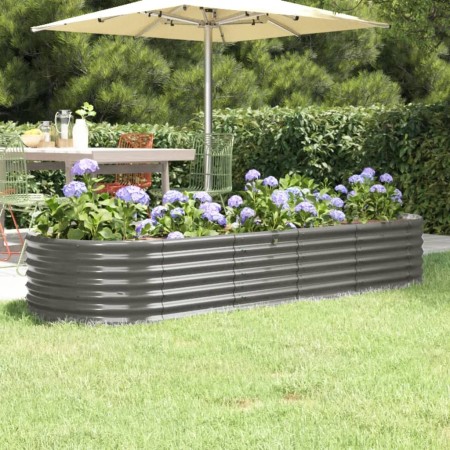 Pflanzbeet Stahl Pulverbeschichtung grau 224x80x36 cm von , Töpfe und Pflanzgefäße - Ref: Foro24-318919, Preis: 59,73 €, Raba...