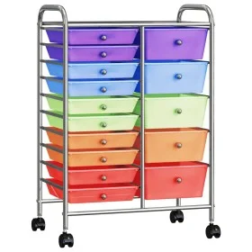 Portable storage cart XXL with 15 plastic drawers in multiple colors. by , Cargo forklifts - Ref: Foro24-320410, Price: 116,3...
