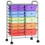 Portable storage cart XXL with 15 plastic drawers in multiple colors. by , Cargo forklifts - Ref: Foro24-320410, Price: 117,7...