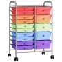 Portable storage cart XXL with 15 plastic drawers in multiple colors. by , Cargo forklifts - Ref: Foro24-320410, Price: 117,7...