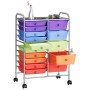 Portable storage cart XXL with 15 plastic drawers in multiple colors. by , Cargo forklifts - Ref: Foro24-320410, Price: 117,7...