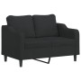 Black fabric 2-seater sofa, 120 cm by , Sofas - Ref: Foro24-359355, Price: 206,47 €, Discount: %