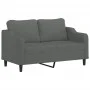 2-Sitzer-Sofa aus dunkelgrauem Stoff 140 cm von , Sofas - Ref: Foro24-359360, Preis: 193,94 €, Rabatt: %