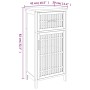 Mueble de baño madera maciza de nogal 42x29x82 cm