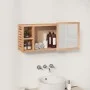 Solid walnut wood mirror cabinet 80x17x34 cm by , bathroom vanities - Ref: Foro24-350368, Price: 58,58 €, Discount: %
