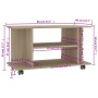 TV-Möbel Räder Technisches Holz Sonoma Eiche 80x40x45 cm von , TV-Möbel - Ref: Foro24-800192, Preis: 52,49 €, Rabatt: %