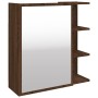 Armario y espejo baño contrachapada roble marrón 62,5x20,5x64cm de , Tocadores de baño - Ref: Foro24-826353, Precio: 68,33 €,...