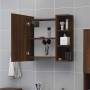 Armario y espejo baño contrachapada roble marrón 62,5x20,5x64cm de , Tocadores de baño - Ref: Foro24-826353, Precio: 68,33 €,...