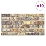 Paneles de pared 3D diseño de ladrillo 10 uds EPS multicolor
