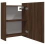 Armario y espejo baño contrachapada roble marrón 62,5x20,5x64cm de , Tocadores de baño - Ref: Foro24-826353, Precio: 68,33 €,...