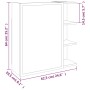 Armario y espejo baño contrachapada roble marrón 62,5x20,5x64cm de , Tocadores de baño - Ref: Foro24-826353, Precio: 68,33 €,...