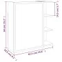 Badezimmerschrank und Spiegel aus braunem Eichensperrholz, 62,5 x 20,5 x 64 cm von , Badezimmerwaschtische - Ref: Foro24-8263...