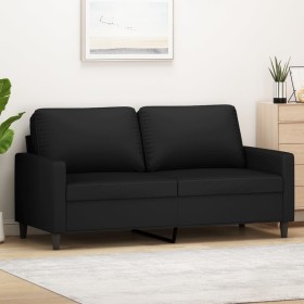 2-Sitzer-Sofa aus schwarzem Samt 140 cm von , Sofas - Ref: Foro24-359204, Preis: 235,94 €, Rabatt: %