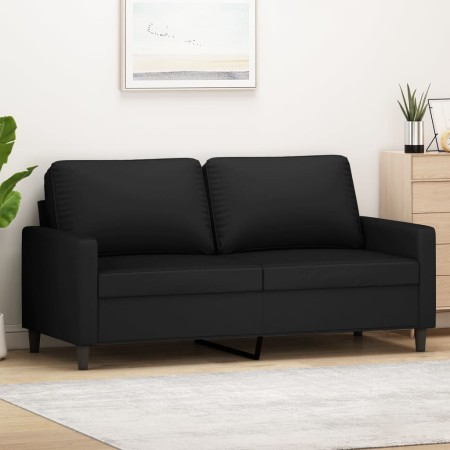 2-Sitzer-Sofa aus schwarzem Samt 140 cm von , Sofas - Ref: Foro24-359204, Preis: 235,94 €, Rabatt: %