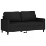 2-Sitzer-Sofa aus schwarzem Samt 140 cm von , Sofas - Ref: Foro24-359204, Preis: 229,50 €, Rabatt: %