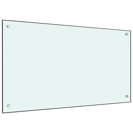 Kitchen splash protection white tempered glass 90x50 cm by vidaXL, Kitchen tools and utensils - Ref: Foro24-249458, Price: 42...