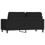 2-Sitzer-Sofa aus schwarzem Samt 140 cm von , Sofas - Ref: Foro24-359204, Preis: 235,94 €, Rabatt: %