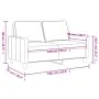 2-Sitzer-Sofa aus schwarzem Samt 140 cm von , Sofas - Ref: Foro24-359204, Preis: 229,50 €, Rabatt: %