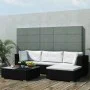 5-piece garden sofa set with black synthetic rattan cushions by , Garden sets - Ref: Foro24-42100, Price: 574,48 €, Discount: %