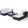 5-piece garden sofa set with black synthetic rattan cushions by , Garden sets - Ref: Foro24-42100, Price: 574,48 €, Discount: %