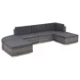 Set de sofás de jardín 6 piezas y cojines ratán sintético gris de , Conjuntos de jardín - Ref: Foro24-44432, Precio: 502,03 €...