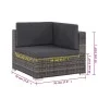 Set aus 6-teiligen Gartensofas und Kissen, synthetisches Rattangrau von , Gartensets - Ref: Foro24-44432, Preis: 502,03 €, Ra...