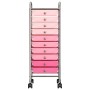 Portable storage cart with 10 plastic drawers in pink ombre by , Cargo forklifts - Ref: Foro24-320404, Price: 68,93 €, Discou...