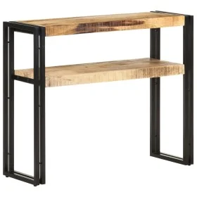 Rough mango wood console table 90x30x75 cm by , Side tables - Ref: Foro24-321096, Price: 120,47 €, Discount: %