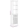 Solid walnut wood bathroom cabinet 42x29x182 cm by , Lockers and storage cabinets - Ref: Foro24-350356, Price: 164,67 €, Disc...