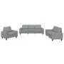 3-piece light gray fabric sofa set by , Sofas - Ref: Foro24-3201866, Price: 656,28 €, Discount: %