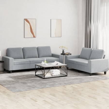 2-piece light gray fabric sofa set by , Sofas - Ref: Foro24-3201898, Price: 544,10 €, Discount: %