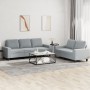 2-piece light gray fabric sofa set by , Sofas - Ref: Foro24-3201898, Price: 544,10 €, Discount: %