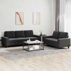 2-piece black fabric sofa set by , Sofas - Ref: Foro24-3201902, Price: 496,22 €, Discount: %