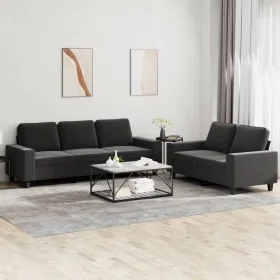 2-piece black fabric sofa set by , Sofas - Ref: Foro24-3201902, Price: 480,52 €, Discount: %