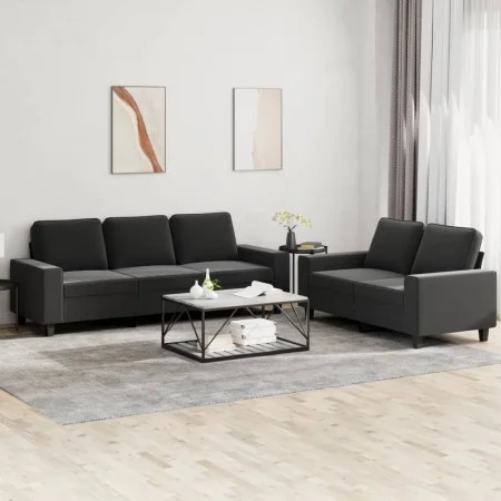 2-piece black fabric sofa set by , Sofas - Ref: Foro24-3201902, Price: 480,52 €, Discount: %