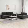 2-piece black fabric sofa set by , Sofas - Ref: Foro24-3201902, Price: 496,22 €, Discount: %