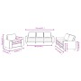 Set aus 3-teiligem Sofa aus schwarzem Stoff von , Sofas - Ref: Foro24-3201870, Preis: 735,10 €, Rabatt: %