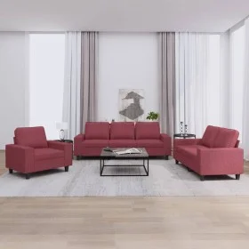Set aus 3-teiligen Sofas rot-roter Stoff von , Sofas - Ref: Foro24-3201872, Preis: 663,71 €, Rabatt: %