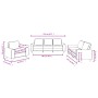 3-piece sofa set in burgundy fabric by , Sofas - Ref: Foro24-3201872, Price: 673,11 €, Discount: %
