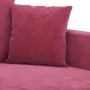 Three-piece velvet sofa set with red wine cushions by , Sofas - Ref: Foro24-3201684, Price: 579,83 €, Discount: %