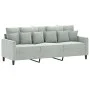 Set of sofas with 4 light gray velvet cushions by , Sofas - Ref: Foro24-3201690, Price: 661,57 €, Discount: %